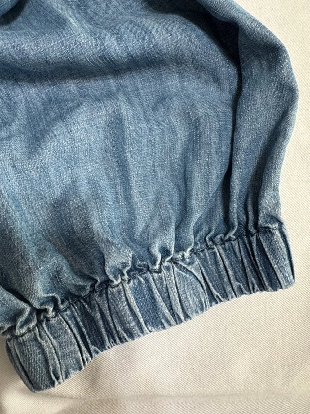 Elan Light Blue Shiloh Denim Jumpsuit with Drawstring Waist XL - Picture 10 of 10